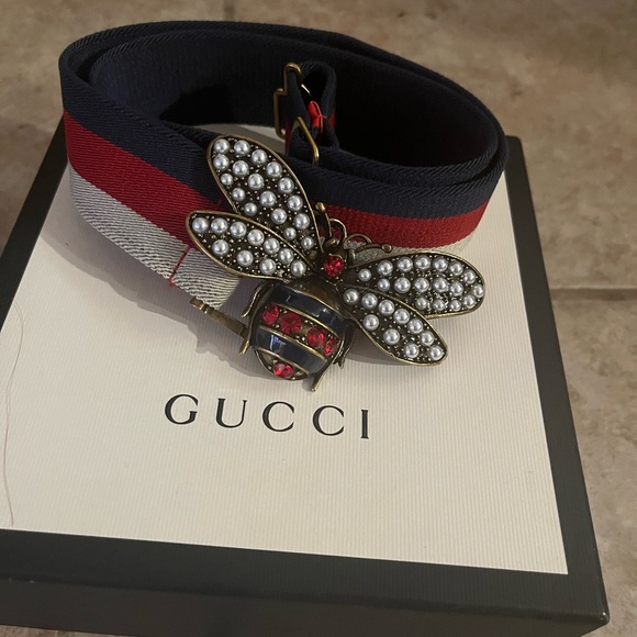 Gucci Accessories - Authentic Gucci Queen Margaret Web Belt Fits Size 75( Adjustable)Worn Once